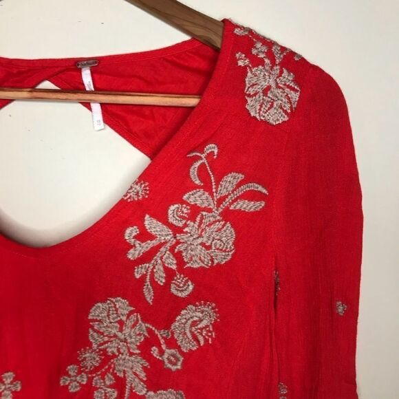 Free People Sz XS Sweet Tennessee Red Dress - Picture 5 of 8